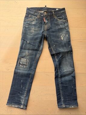 DSQUARED2 Cool Girl Splatter Paint Jeans - Blue